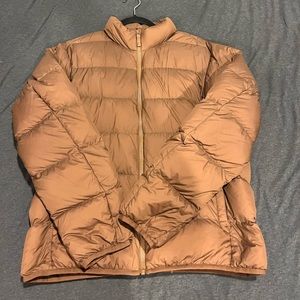 Brown puffer jacket